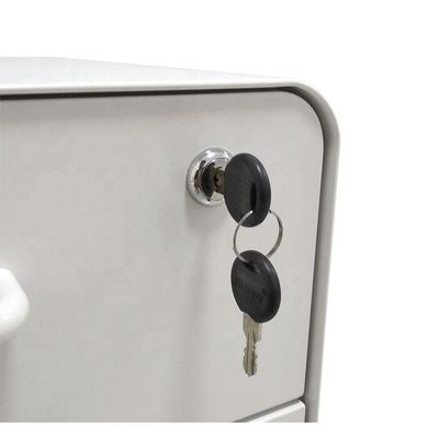 Borda redonda 0.7mm grossos de aço armário de arquivo móvel de 3 gavetas